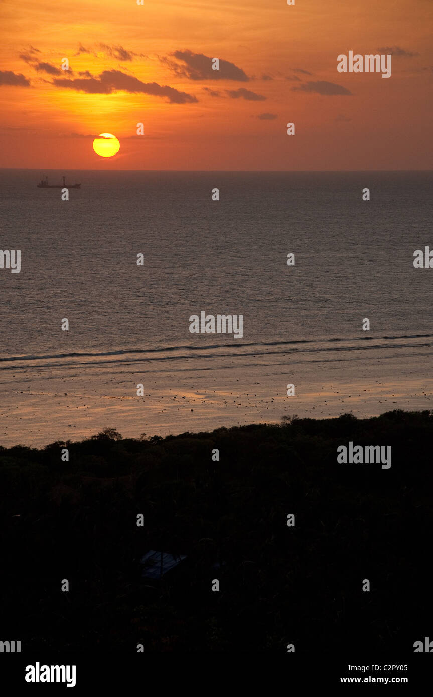 Sonnenuntergang über Gili Inseln, Lombok, Indonesien Stockfoto