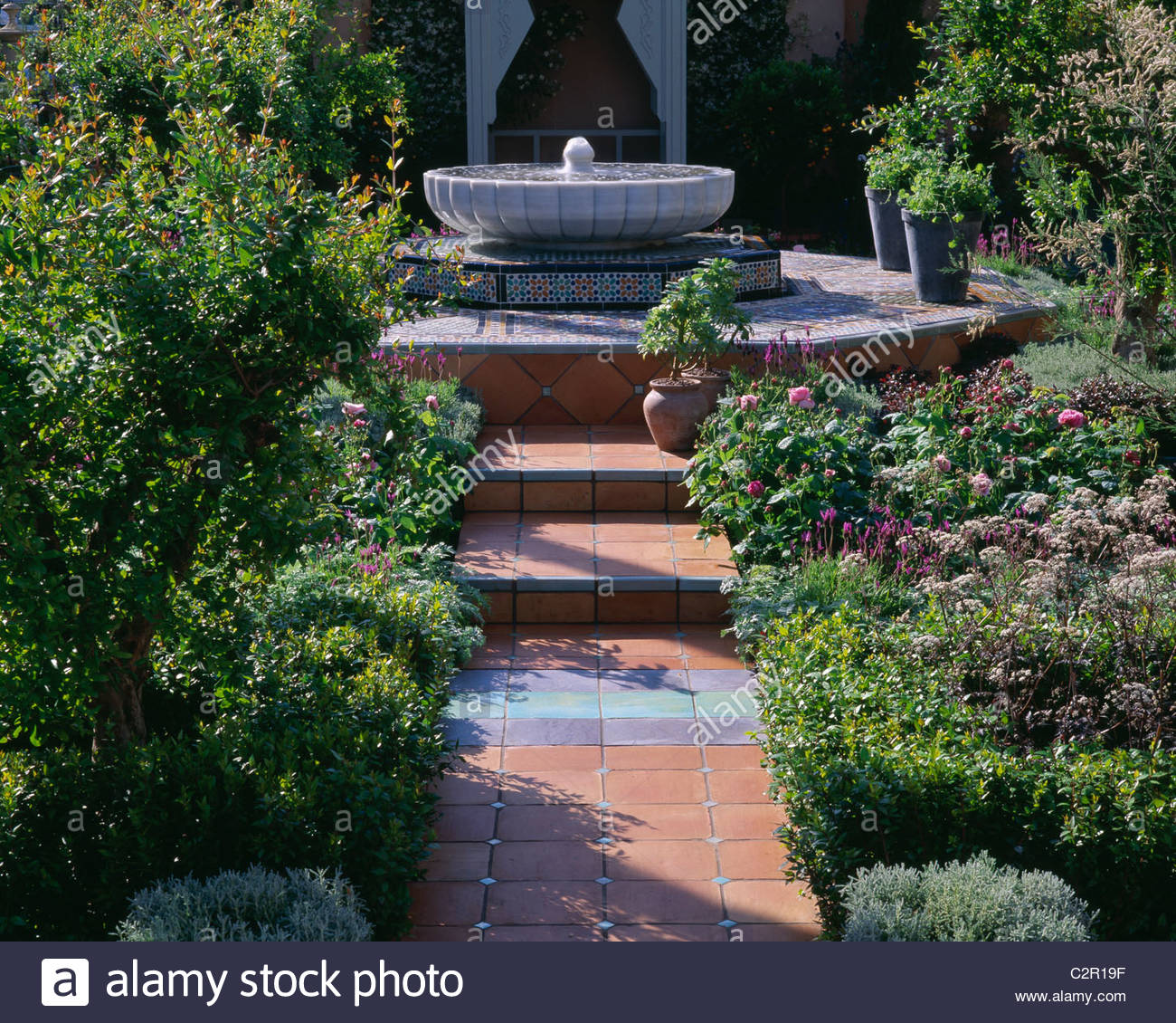 Islamic Garden Carpet Garden Chelsea Stockfotos & Islamic Garden Carpet