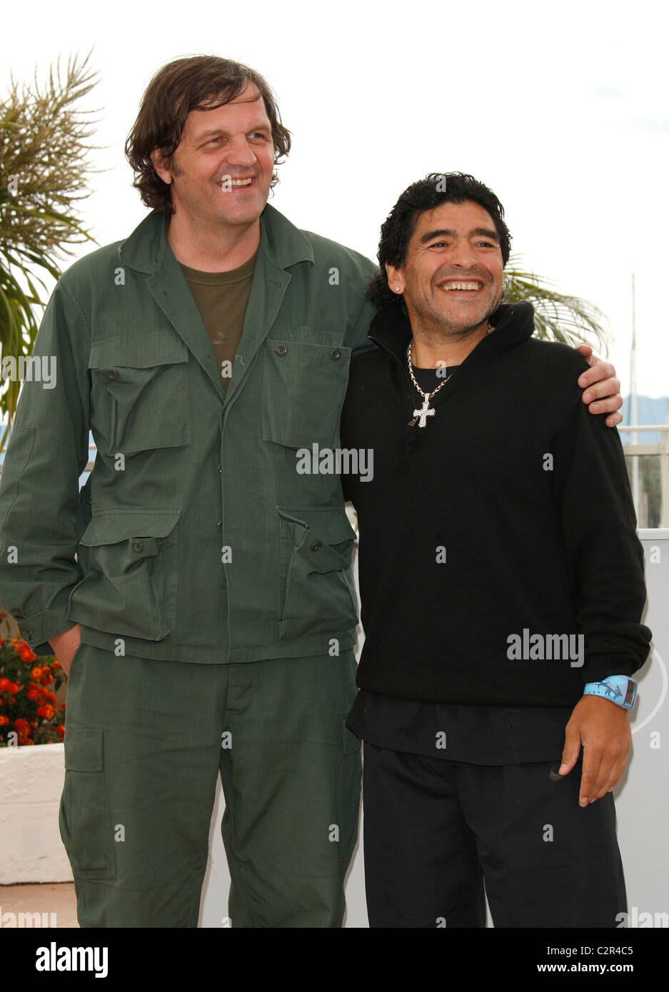 Emir Kusturica und Diego Maradona der 2008 Cannes Film Festival - Tag 7 "Maradona von Kusturica" - Fototermin Cannes, Frankreich - Stockfoto