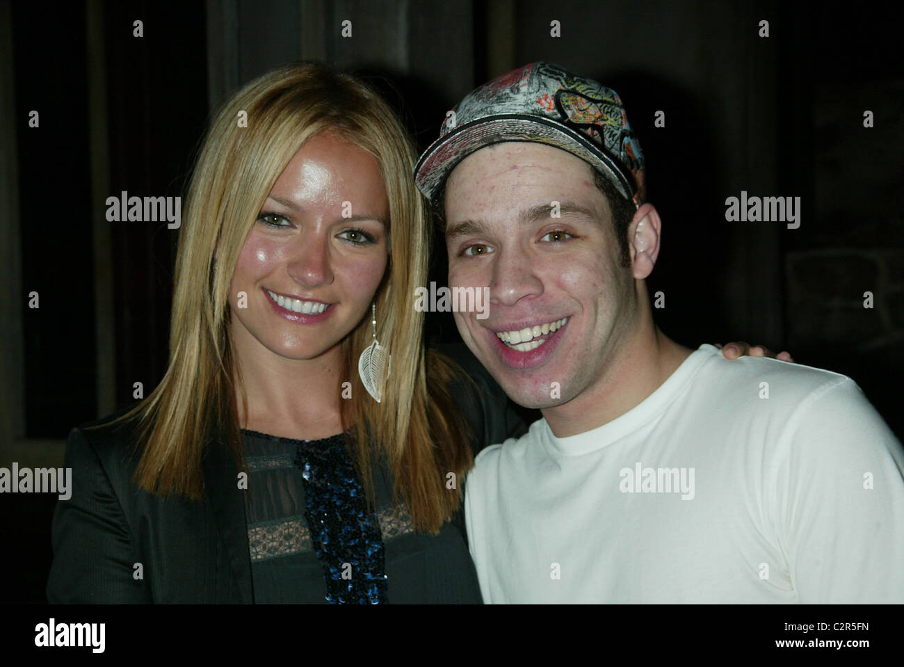 Becki Newton und Robin DeJesus Stars backstage bei der Broadway musical "In The Heights" im Richard Rodgers Theatre Stockfoto