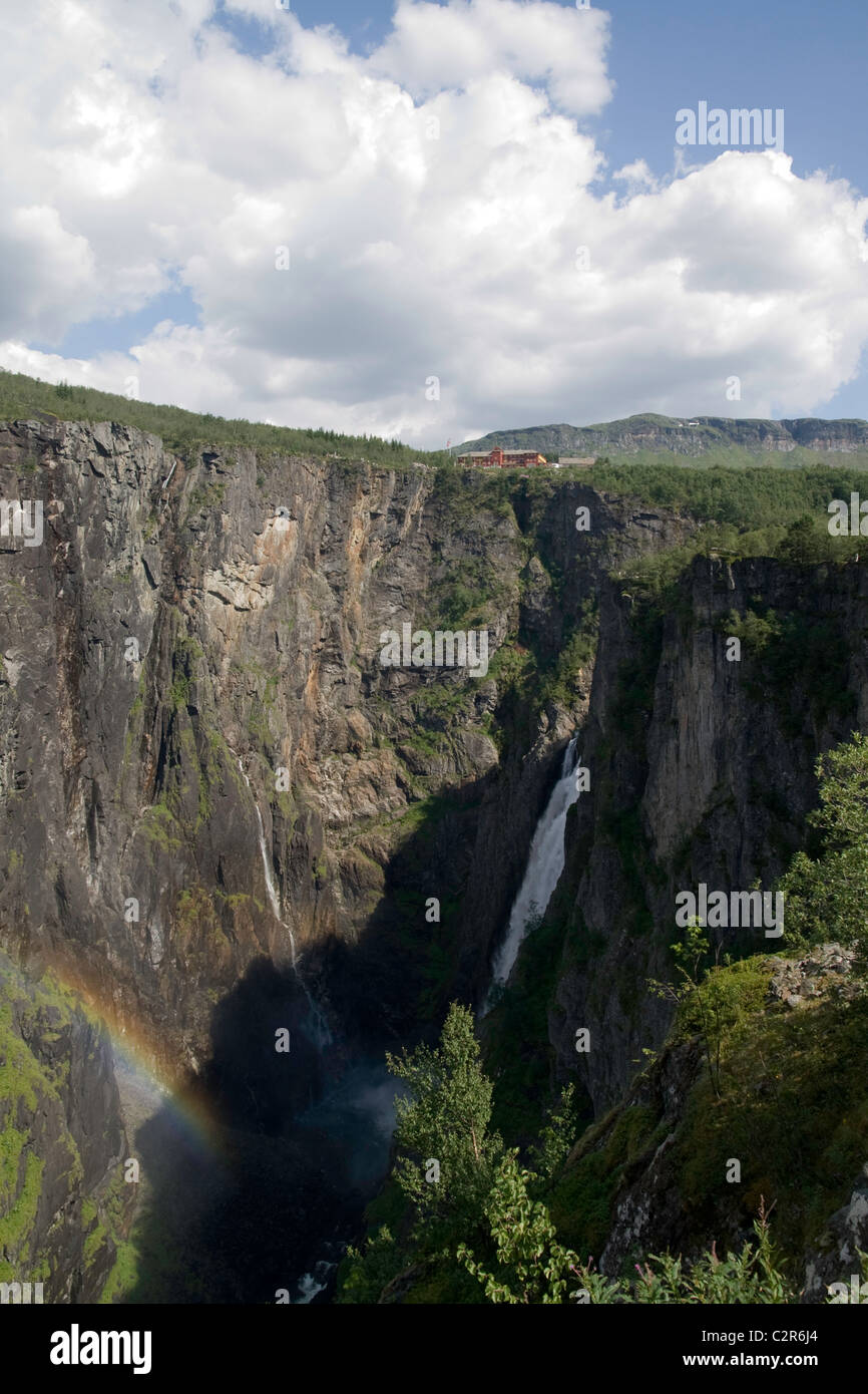 Voeringsfossen, der größte Wasserfall in Norwegen Stockfoto