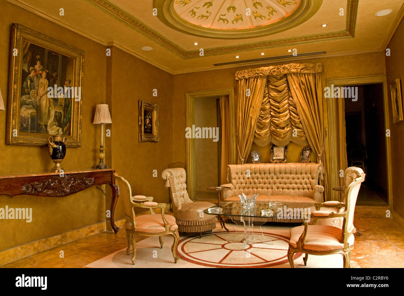 Zmorod Palace Restaurant Aleppo alte Haus romantische Syrien Stockfoto
