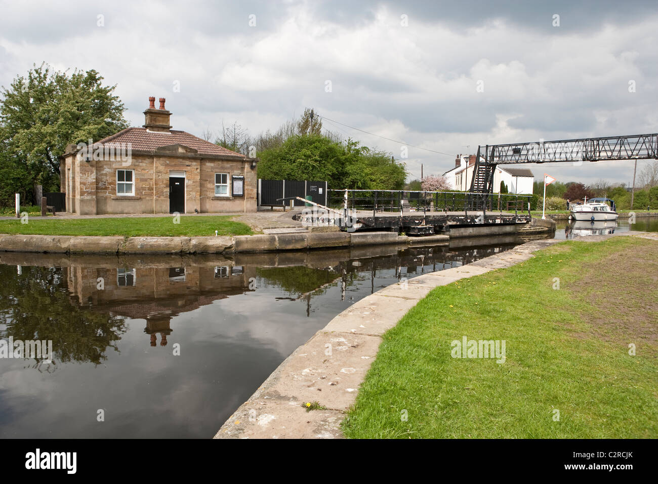 Stanley Fähre auf Aire und Calder Navigation Stockfoto