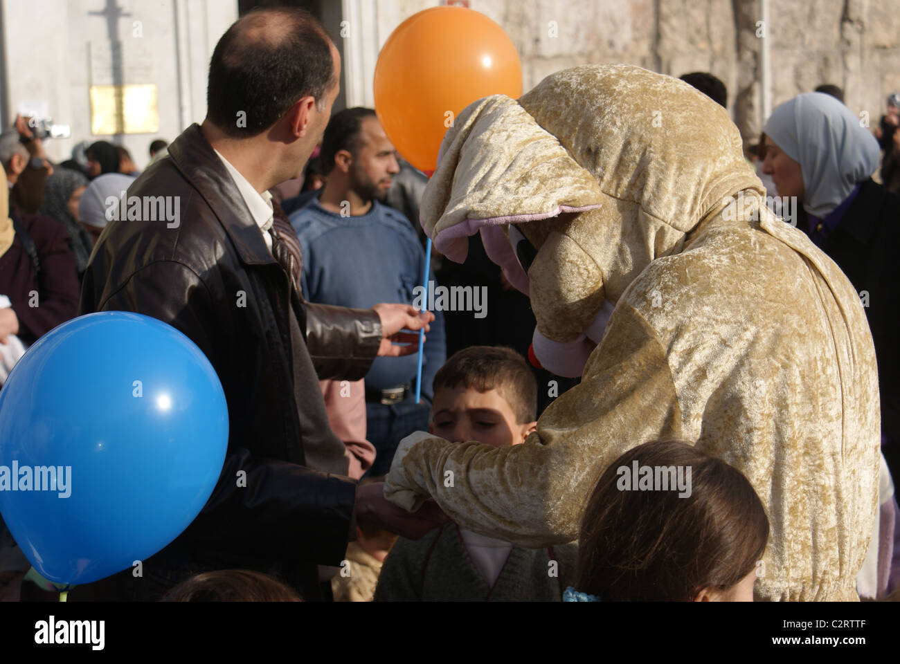 Ballon-Verkäufer im Souq al-Hamidiyah, Damaskus, Syrien Stockfoto