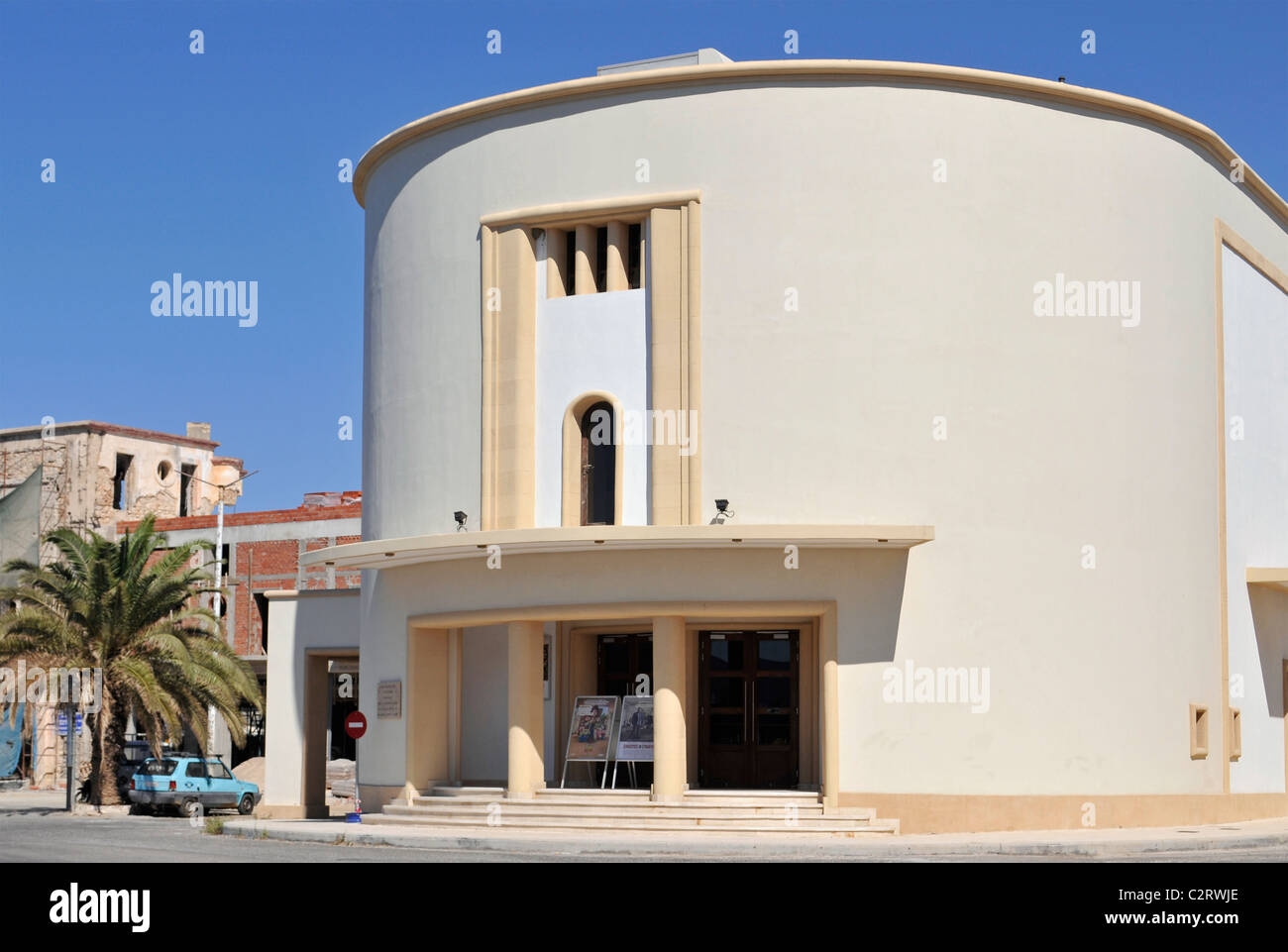 Kino - Theater (1936-38) in Lakki - Leros Insel - Dodekanes - Griechenland Stockfoto
