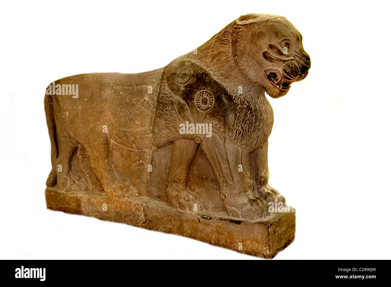 Nationalmuseum Aleppo kopieren Armenean Löwen von den aramäischen Palast erzählen Halaf 9 Cent BC Syrien Armenien Stockfoto