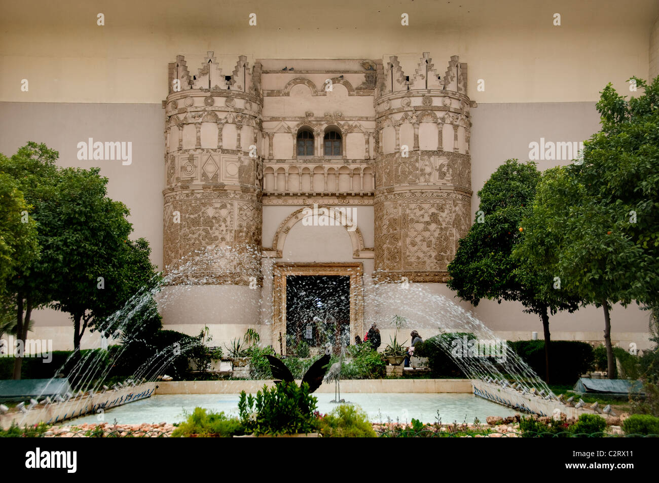 Tor zur Umayyad Palast Qasr al-Hayr al-Gharbi Eingang der syrische Nationalmuseum Damaskus-Syrien Stockfoto