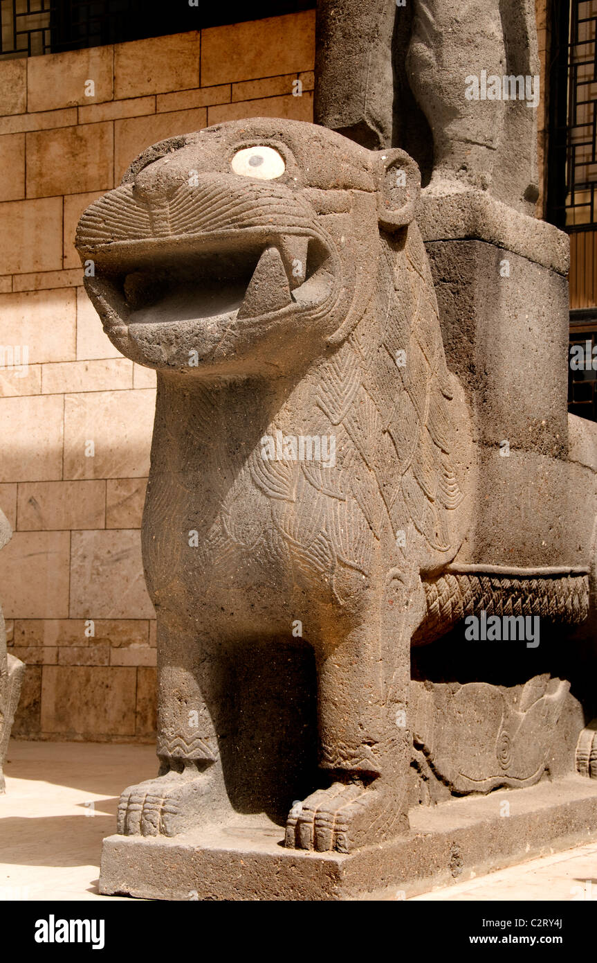 Nationalmuseum Aleppo kopieren menschliche Statuen des aramäischen Palast erzählen Halaf 9 Cent BC Syrien Stockfoto