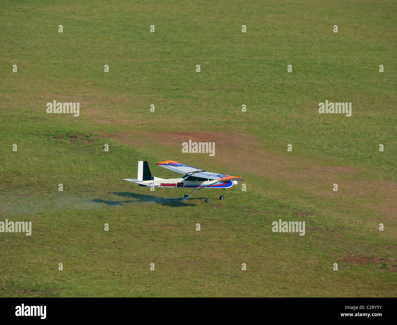 Spielzeugflugzeug auf Fernbedienung Stockfoto