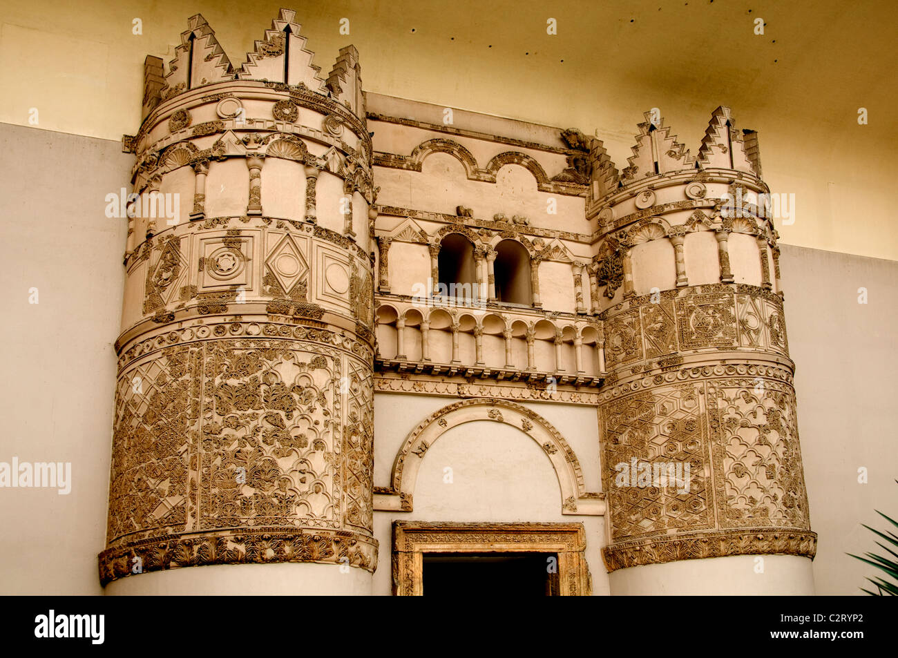 Tor zur Umayyad Palast Qasr al-Hayr al-Gharbi Eingang der syrische Nationalmuseum Damaskus-Syrien Stockfoto