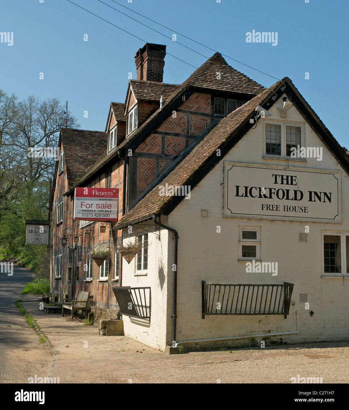Land-Kneipen bis zum Verkauf. Dies ist das Lickfold Inn in Sussex Stockfoto