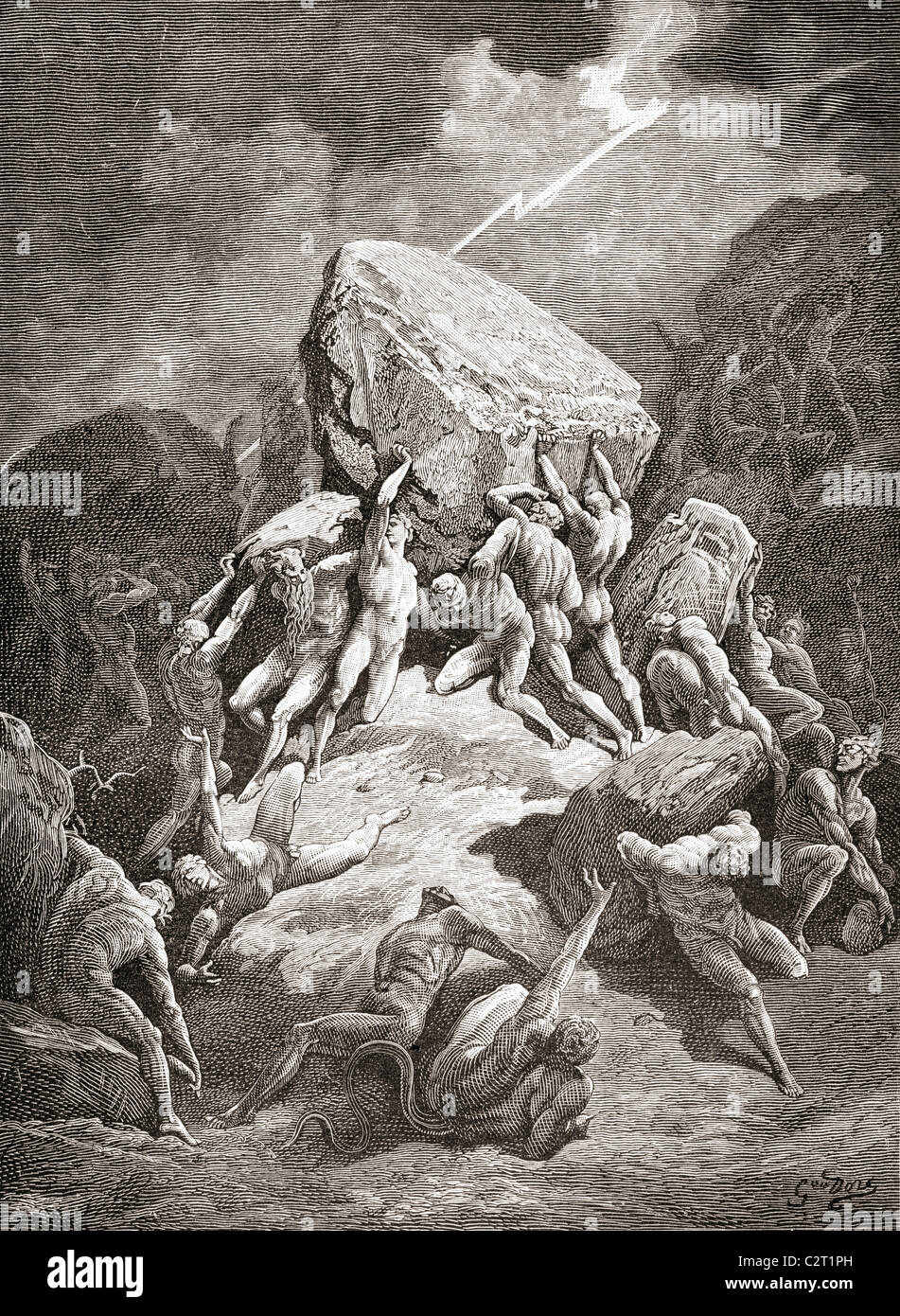Nach einer Originalzeichnung für die Bibel von Gustave Dore. Stockfoto