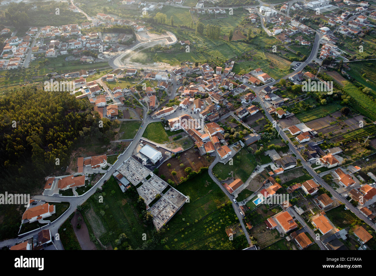 Luftaufnahme des portugiesischen Dorf Antanhol Stockfoto