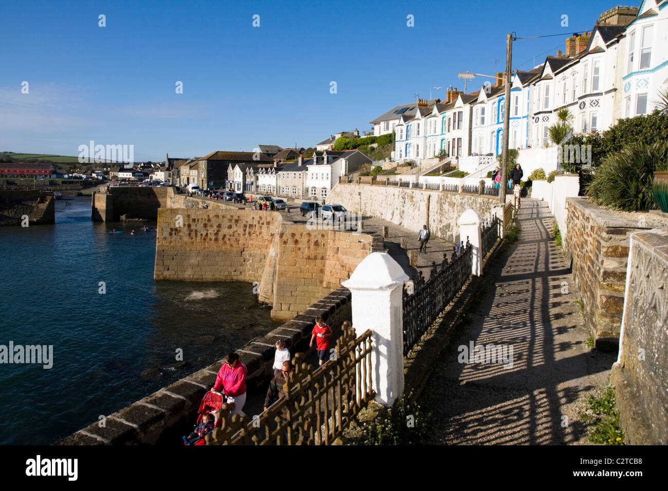 Porthleven Hafen Cornwall England UK Stockfoto