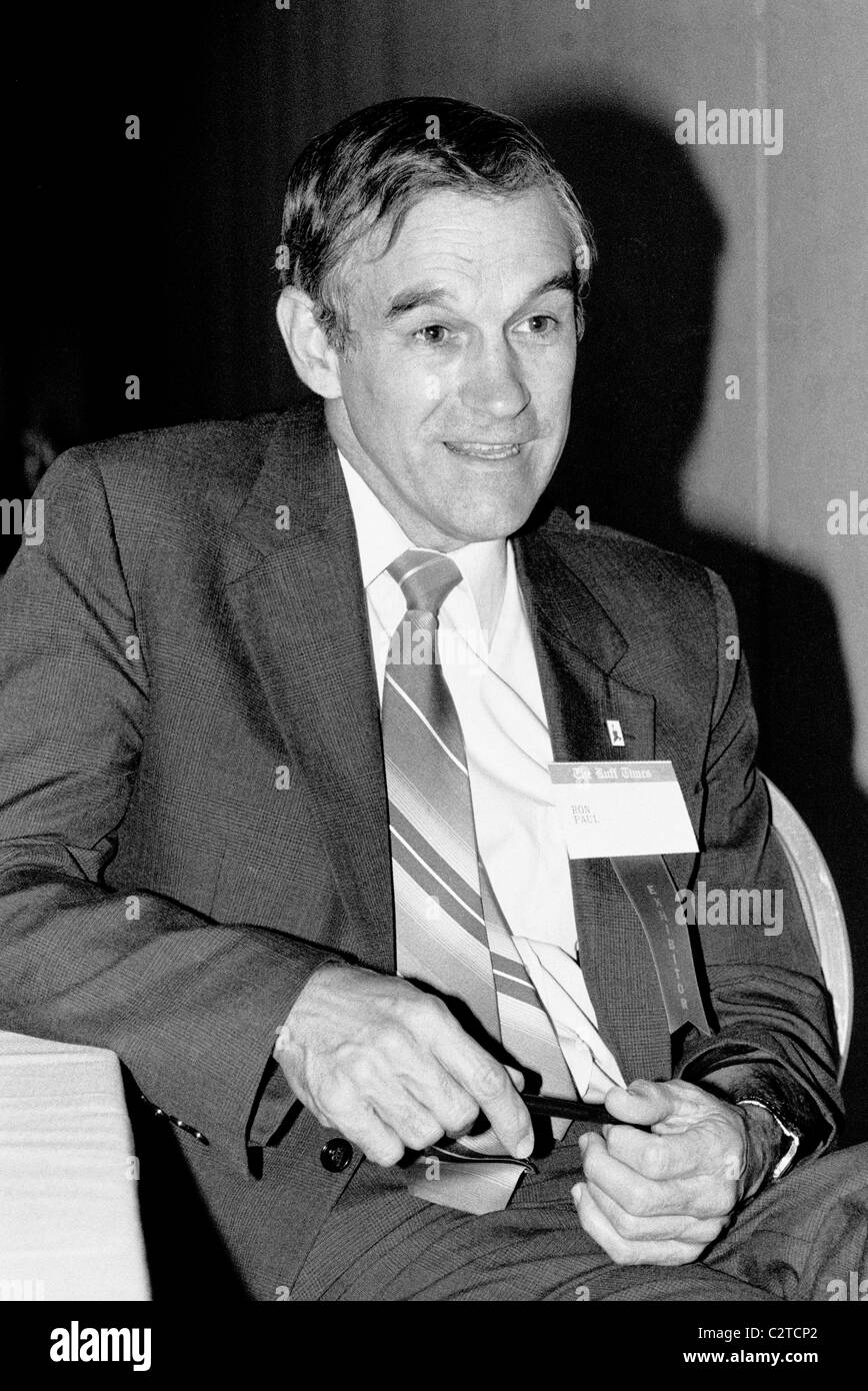 Ron Paul, libertären Kandidat für das Präsidentenamt 1988 Stockfoto