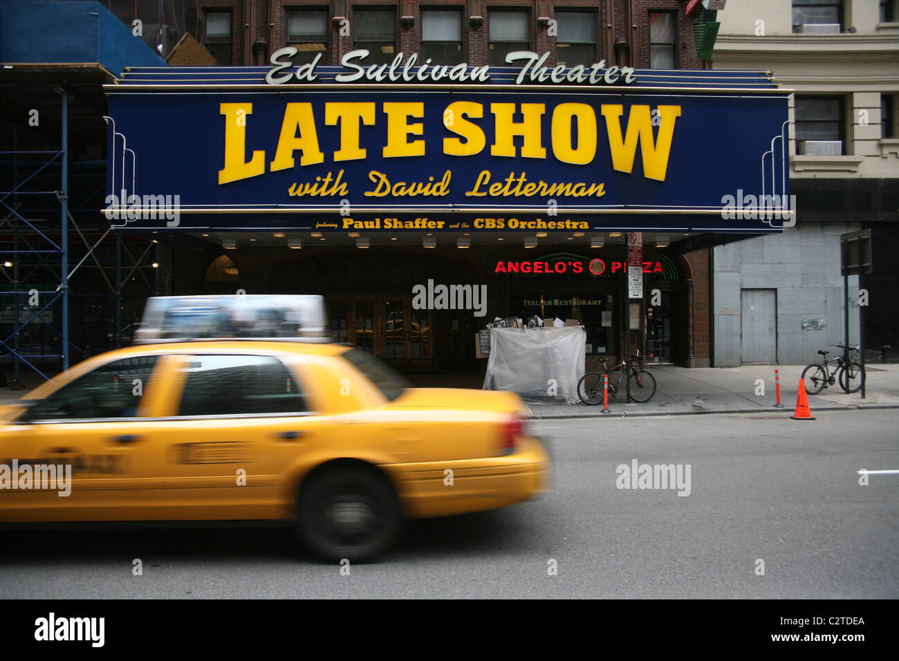 Ed Sullivan Theater in Midtown Manhattan, Heimat der David Letterman Show. Stockfoto
