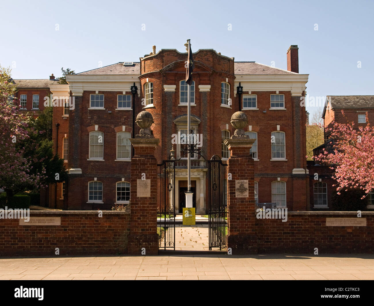 Die Royal Hampshire Regiment Museum und Gedenkstätte Garten Gebäude Winchester Hampshire England UK Stockfoto