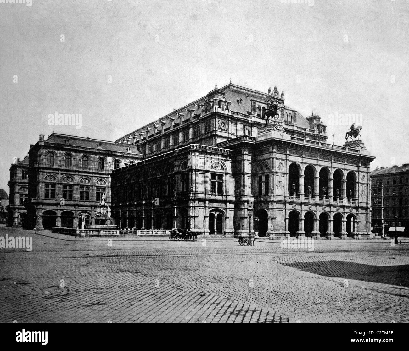 Frühe Autotype des Opernhauses in Wien, Österreich, historisches Foto, 1884 Stockfoto