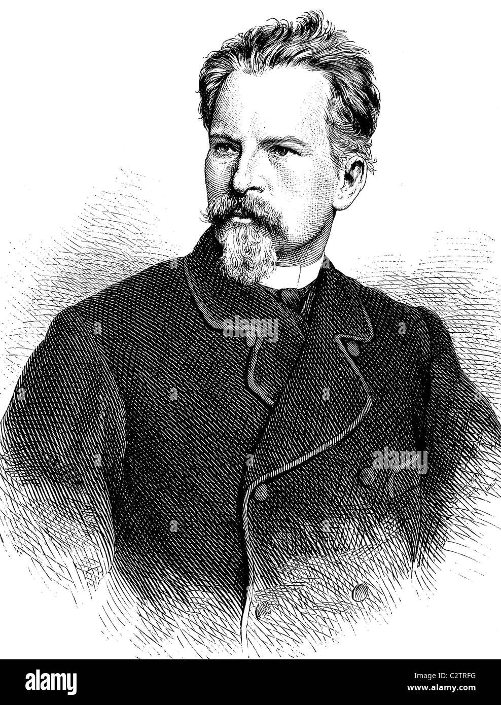 Professor Franz von Holtzendorff, 1829-1889, deutscher Strafrechtler und Jurist, historische Abbildung, ca. 1886 Stockfoto