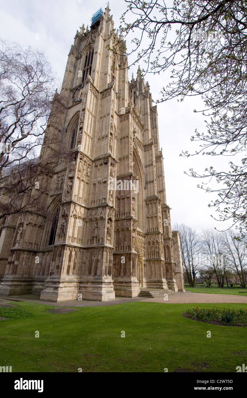 Beverley Minster Kathedrale Kirche Gottesdienst Aufbau Ost Reiten von Yorkshire uk Stockfoto