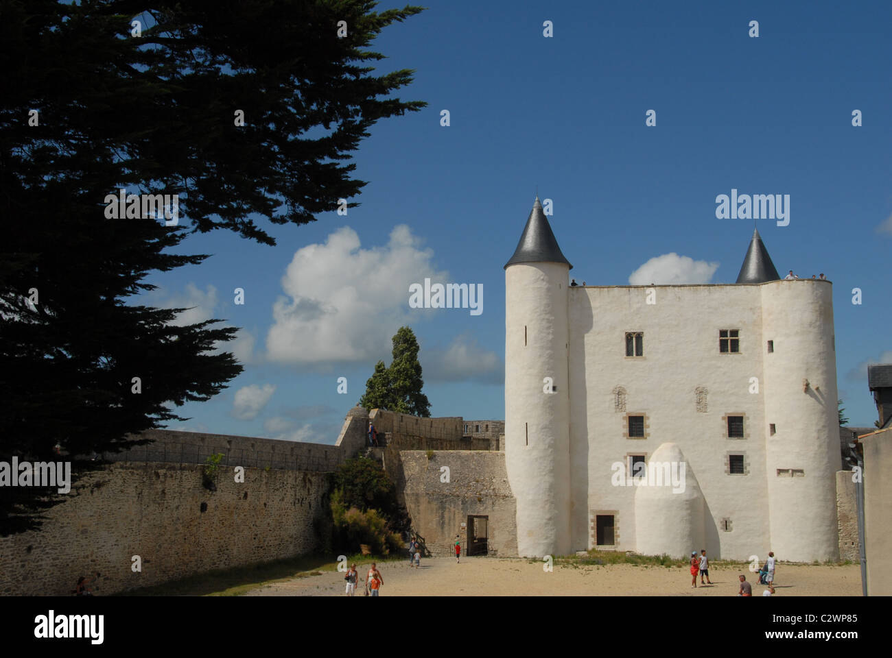 Die Burg von Île de Noirmoutier an der französischen Atlantikküste Insel Noirmoutier in der Vendée, Pays De La Loire. Stockfoto