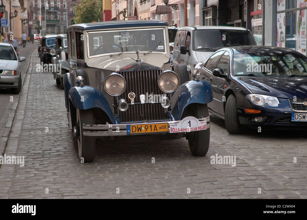 1933 Rolls-Royce Phantom II Hooper Ankunft in Rolls-Royce & Bentley Club-Treffen in Świdnica, Niederschlesien, Polen Stockfoto