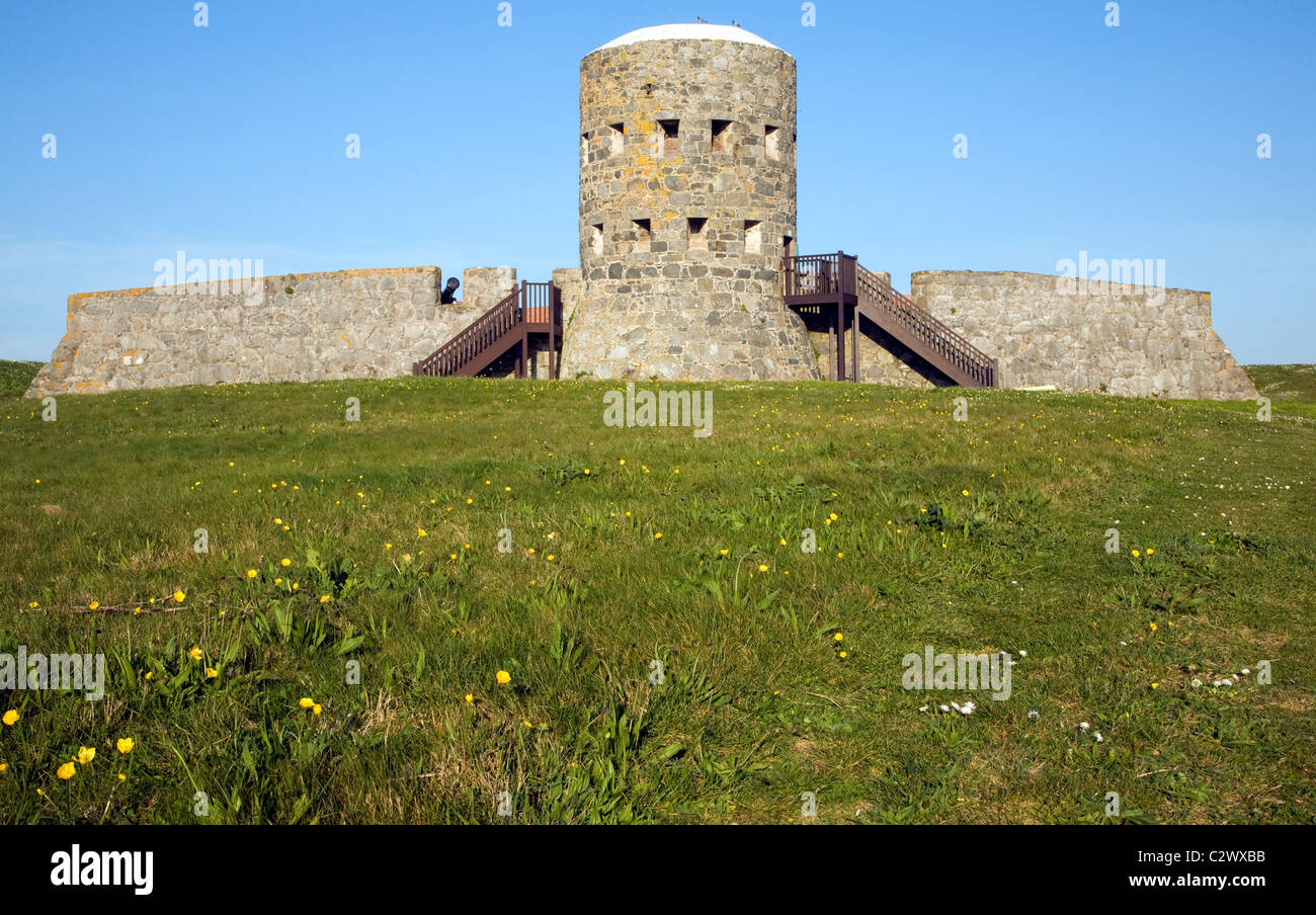 Pre Martello Turm Nummer 8 Ancresse Guernsey Kanalinseln Stockfoto