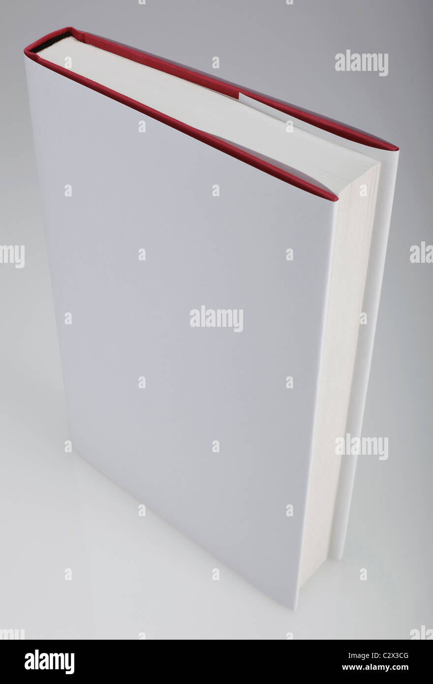 Schlichte weiße Hardcover-Buch für Design-layout Stockfoto