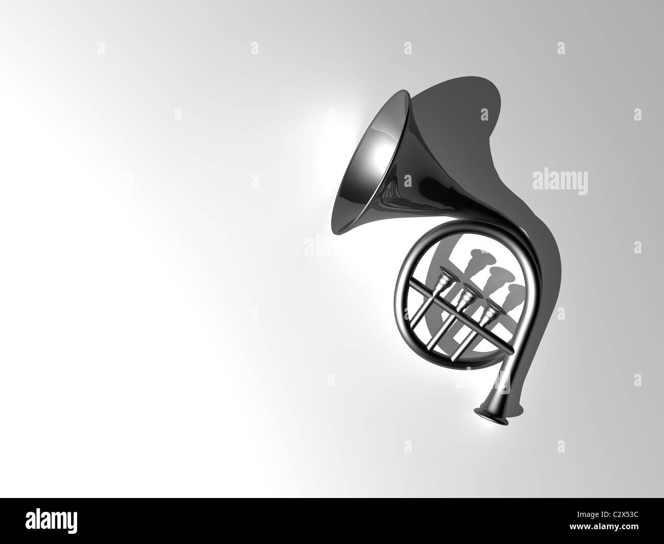 3D Abbildung isoliert Musikinstrument Stockfoto