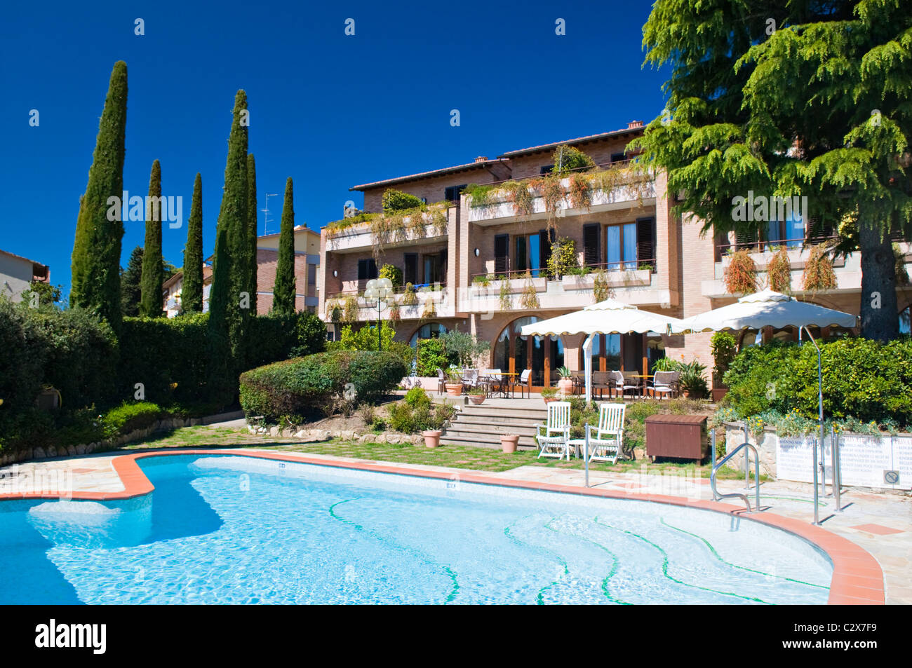 Relais Santa Chiara Hotel, San Gimignano, Italien Stockfoto
