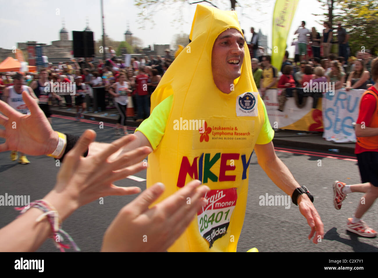 Liebe Läufer im Virgin London Marathon 2011 Stockfoto