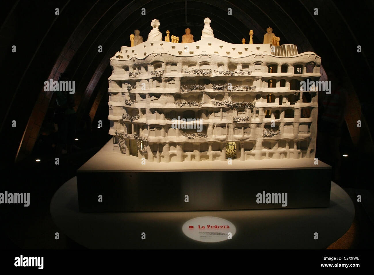 Ein Modell von La Pedrera befindet sich in La Pedrera auch bekannt als Casa Mila in Barcelona, Spanien. Stockfoto