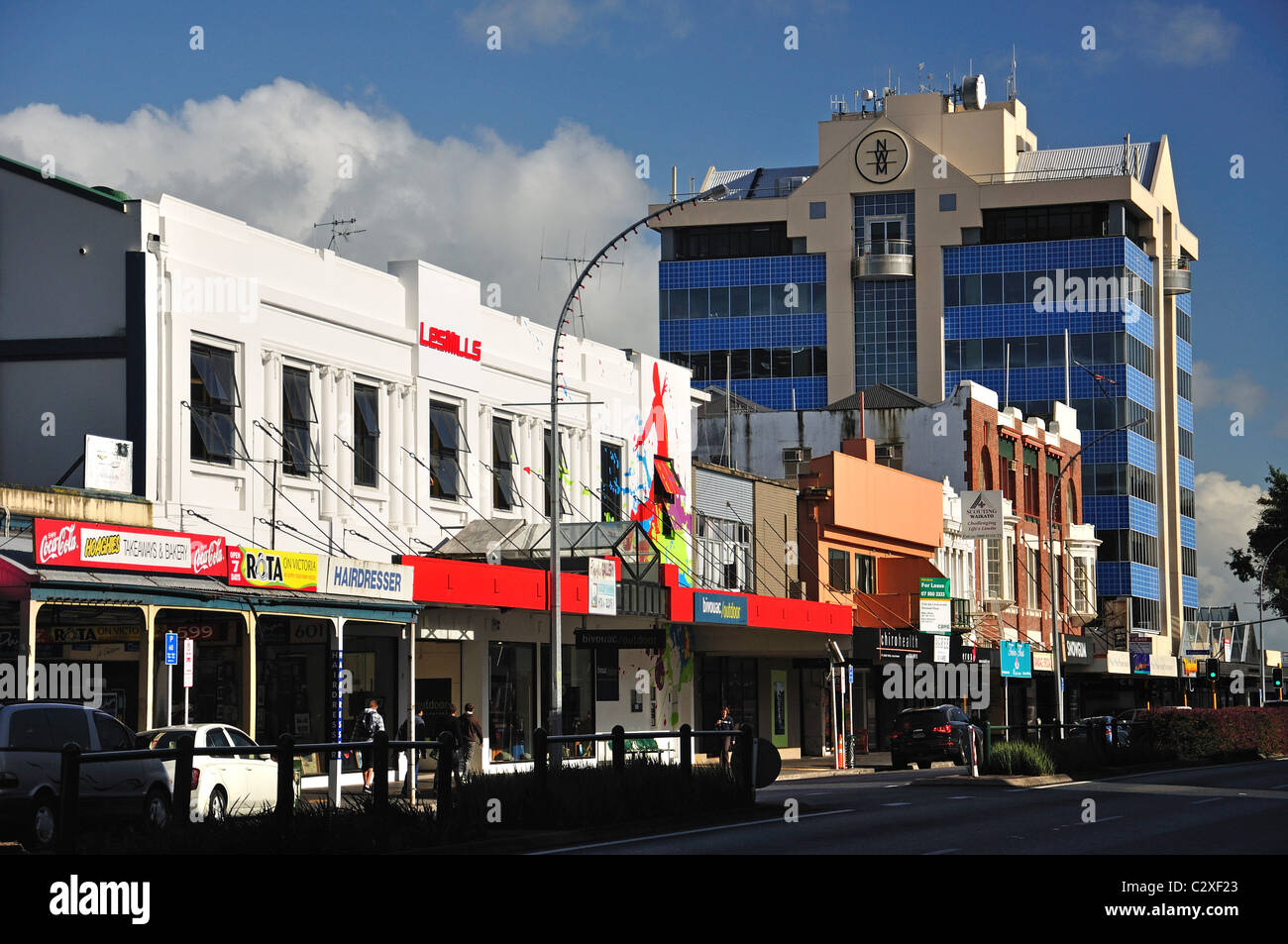 Victoria Street, Hamilton, Waikato Region, Nordinsel, Neuseeland Stockfoto