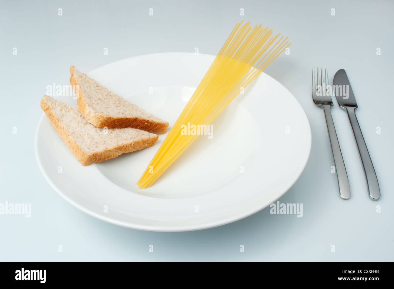 Brot und Nudeln, Kohlenhydrate Stockfoto