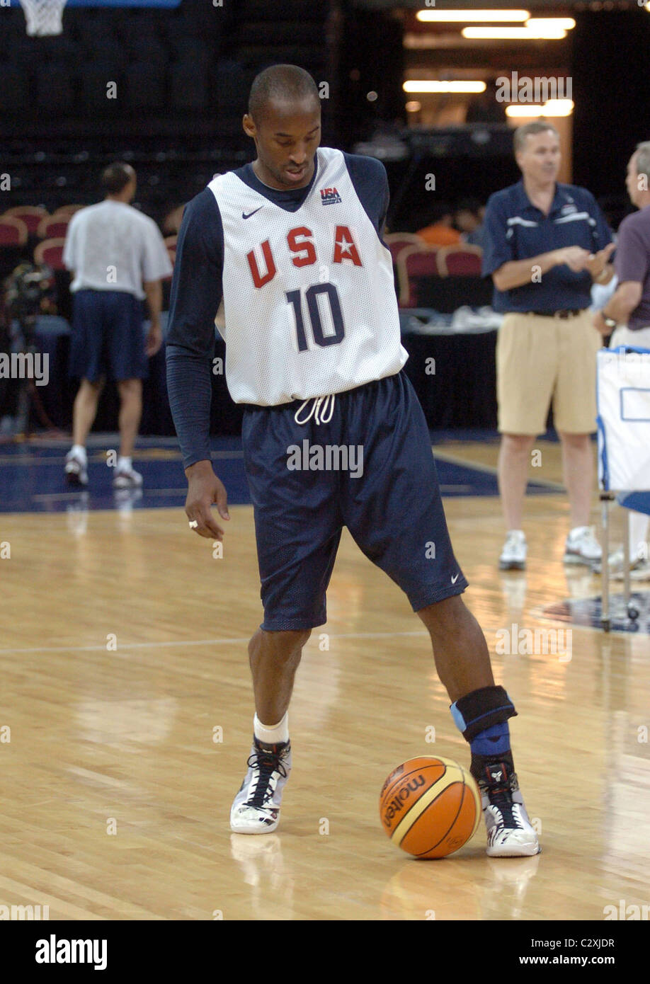 Player Kobe Bryant 2008 USA Basketball Männer Nationalmannschaft Praxis  während einer Trainingseinheit für Peking 2008 Olympischen Stockfotografie  - Alamy