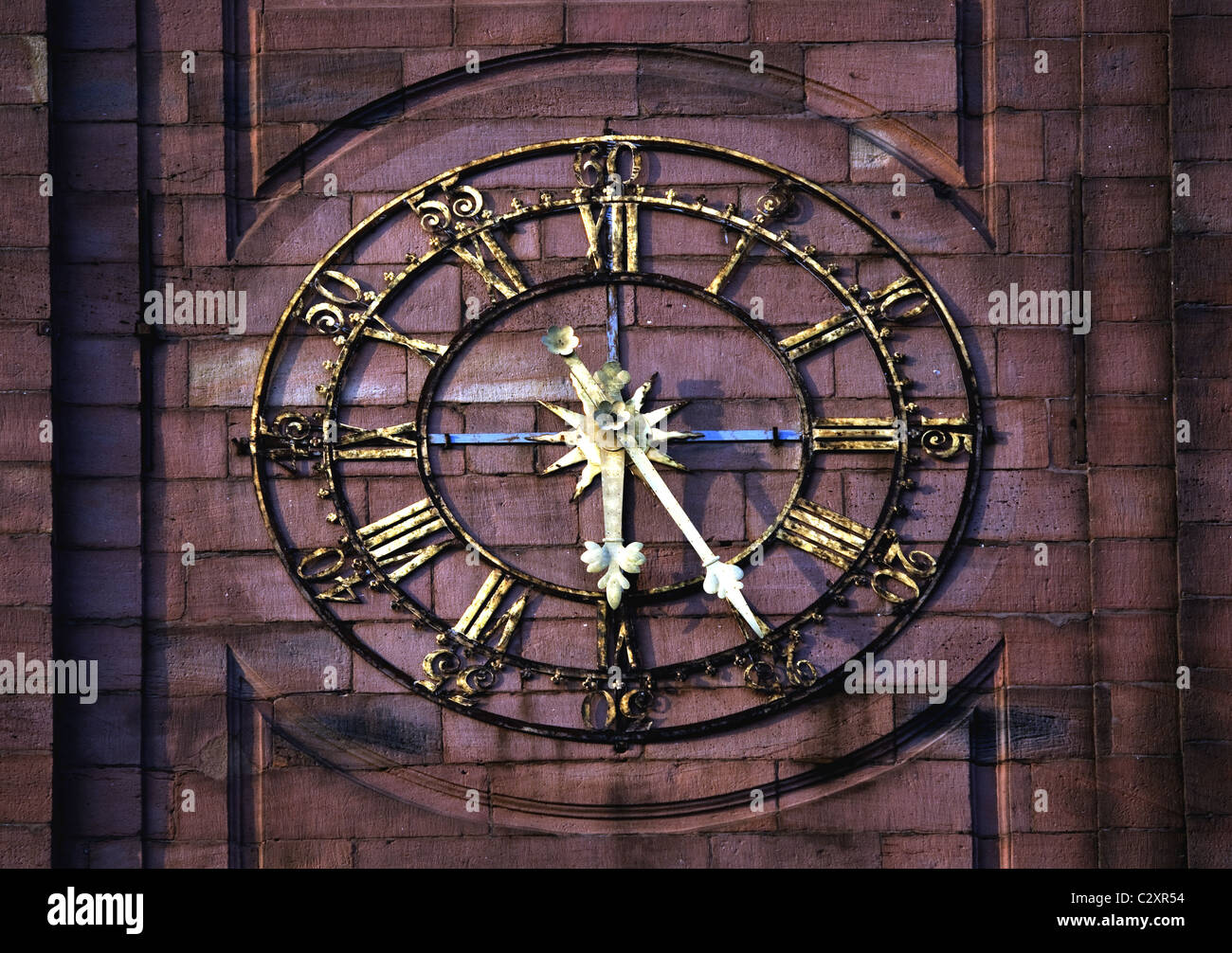 Uhr, Rathaus, Wissembourg, Elsass, Frankreich Stockfoto