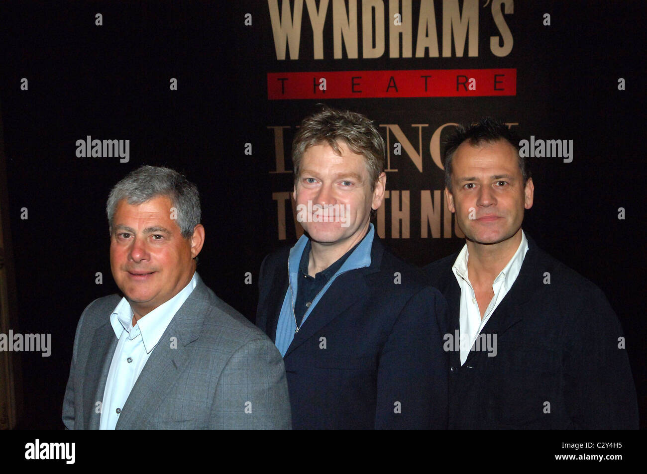 Sir Cameron Mackintosh, Kenneth Branagh & Michael Grandage Launch der Donmar West Ende Saison das Wyndham Theatre Stockfoto