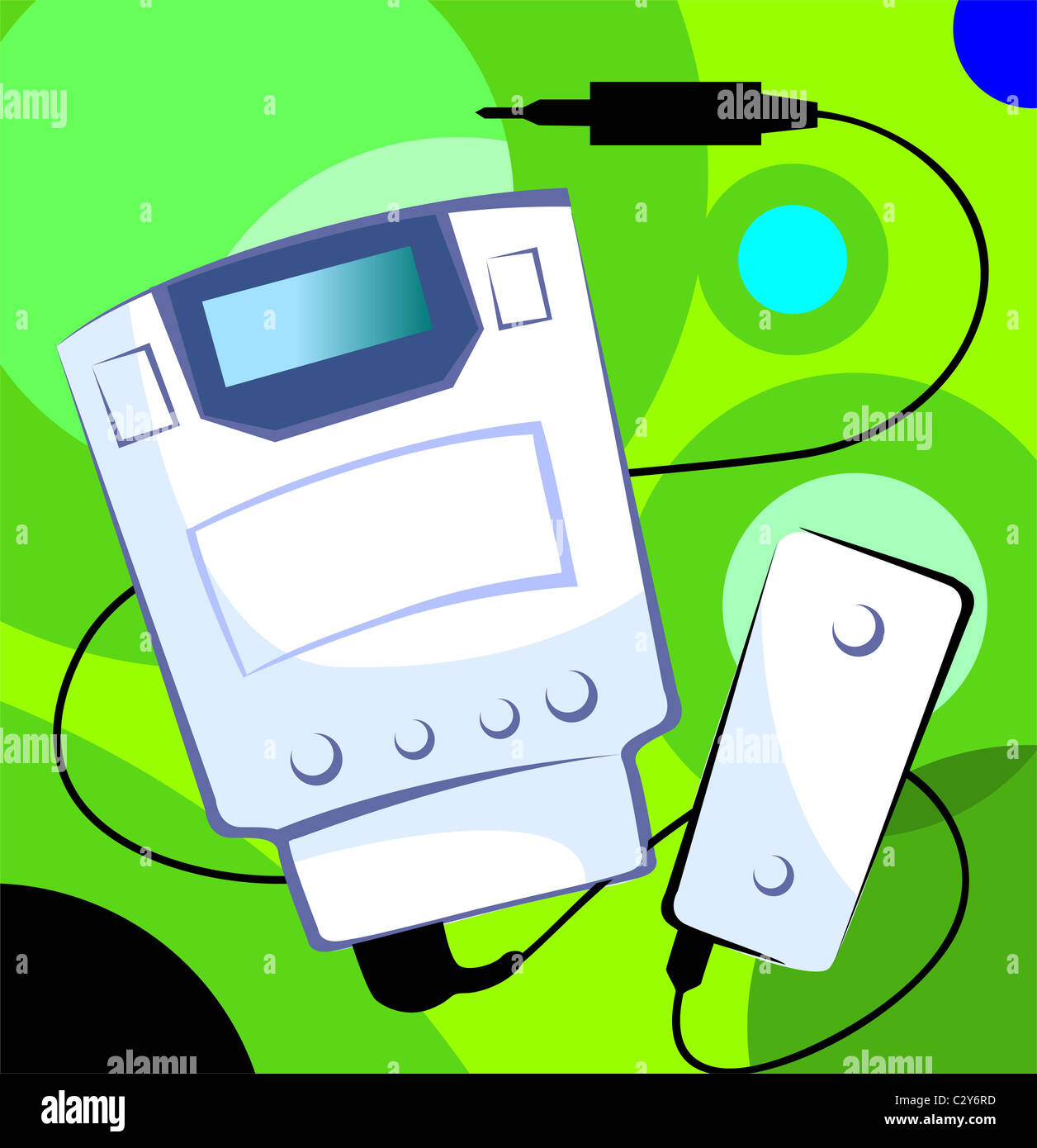 Adapter mit Kabel Stockfoto