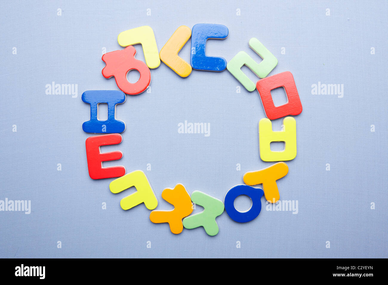Koreanischen Buchstaben Konsonanten in Kreisform angeordnet Stockfoto