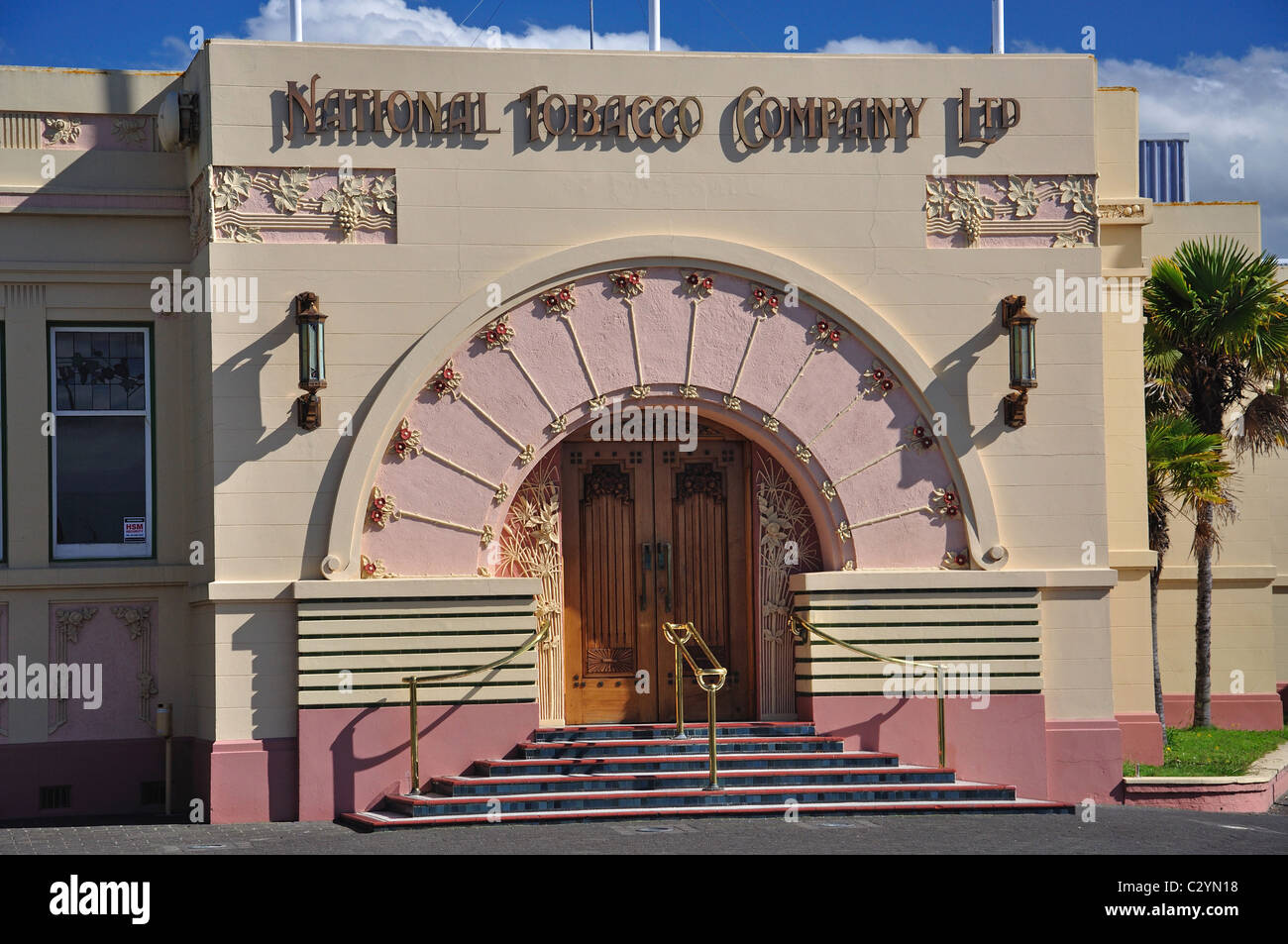 Nationalen Tabak Firma Art Deco Gebäude, Napier, Hawkes Bay, North Island, Neuseeland Stockfoto