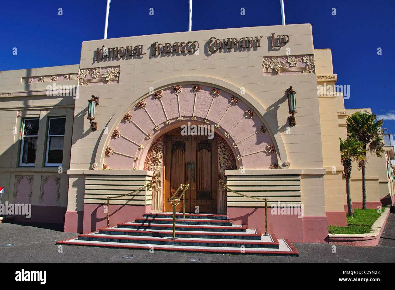 Nationalen Tabak Firma Art Deco Gebäude, Napier, Hawkes Bay, North Island, Neuseeland Stockfoto