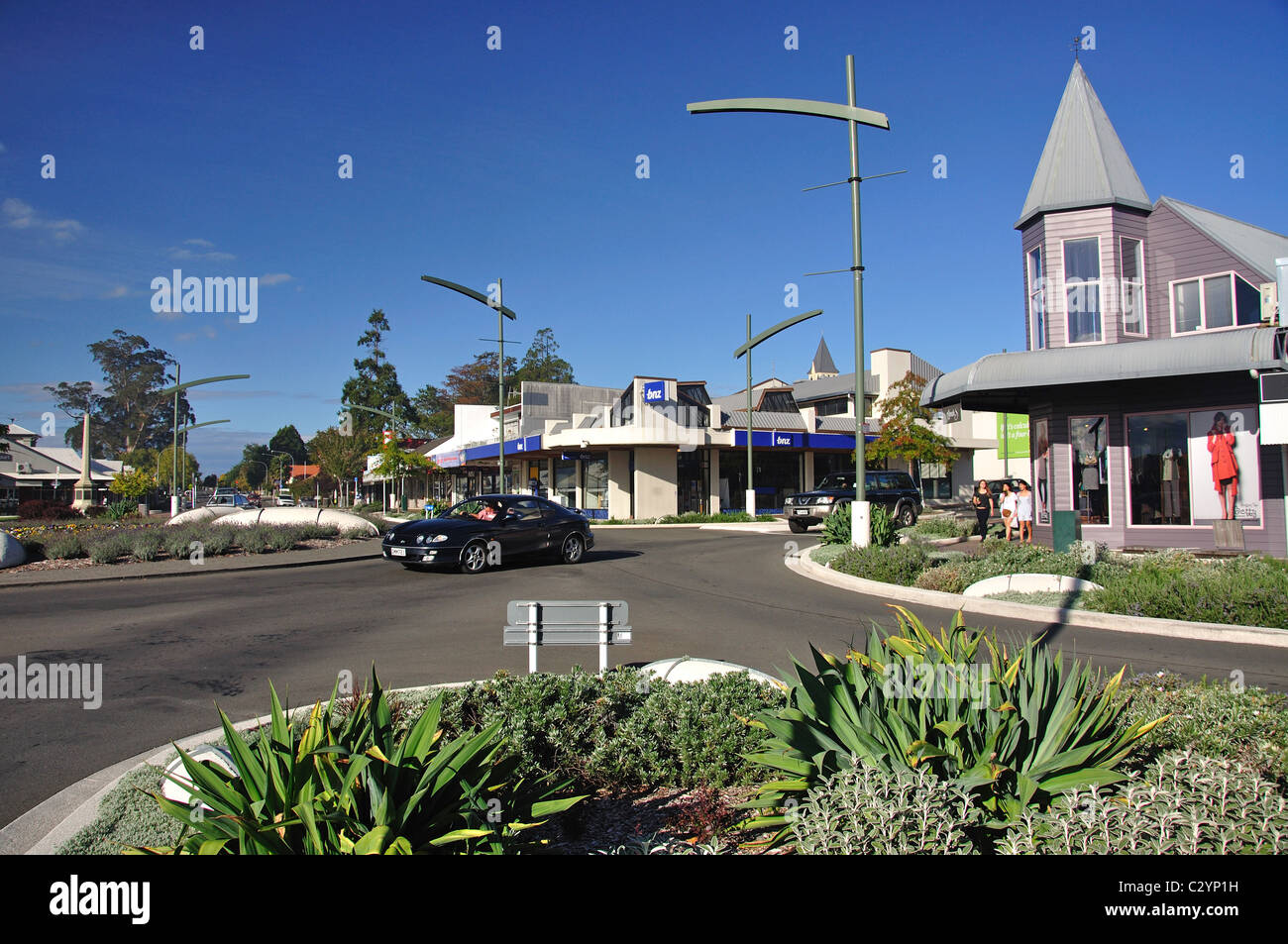 Havelock North, Hastings, Kreisverkehr, Hawke's Bay, North Island, Neuseeland Stockfoto