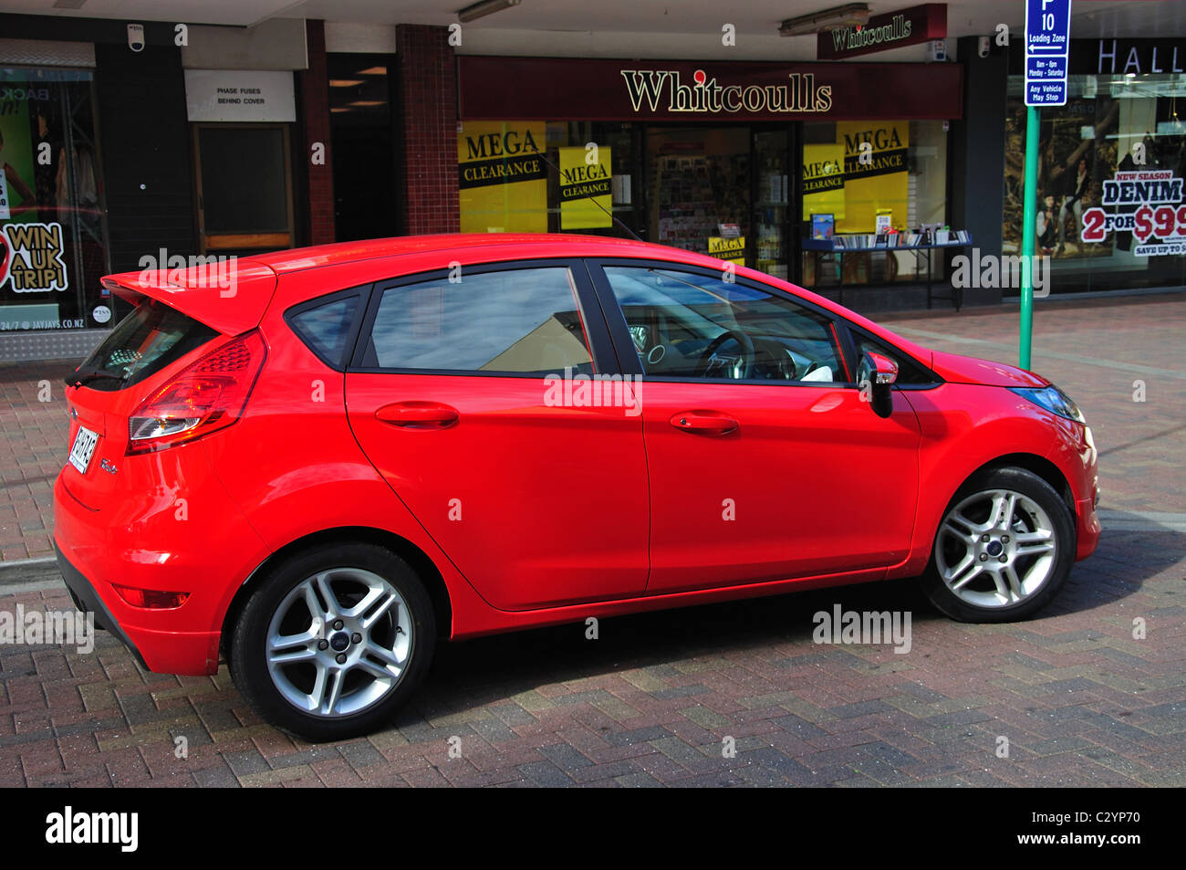 Roten Ford Fiesta Auto, Emerson Street, Napier, Hawkes Bay, North Island, Neuseeland Stockfoto