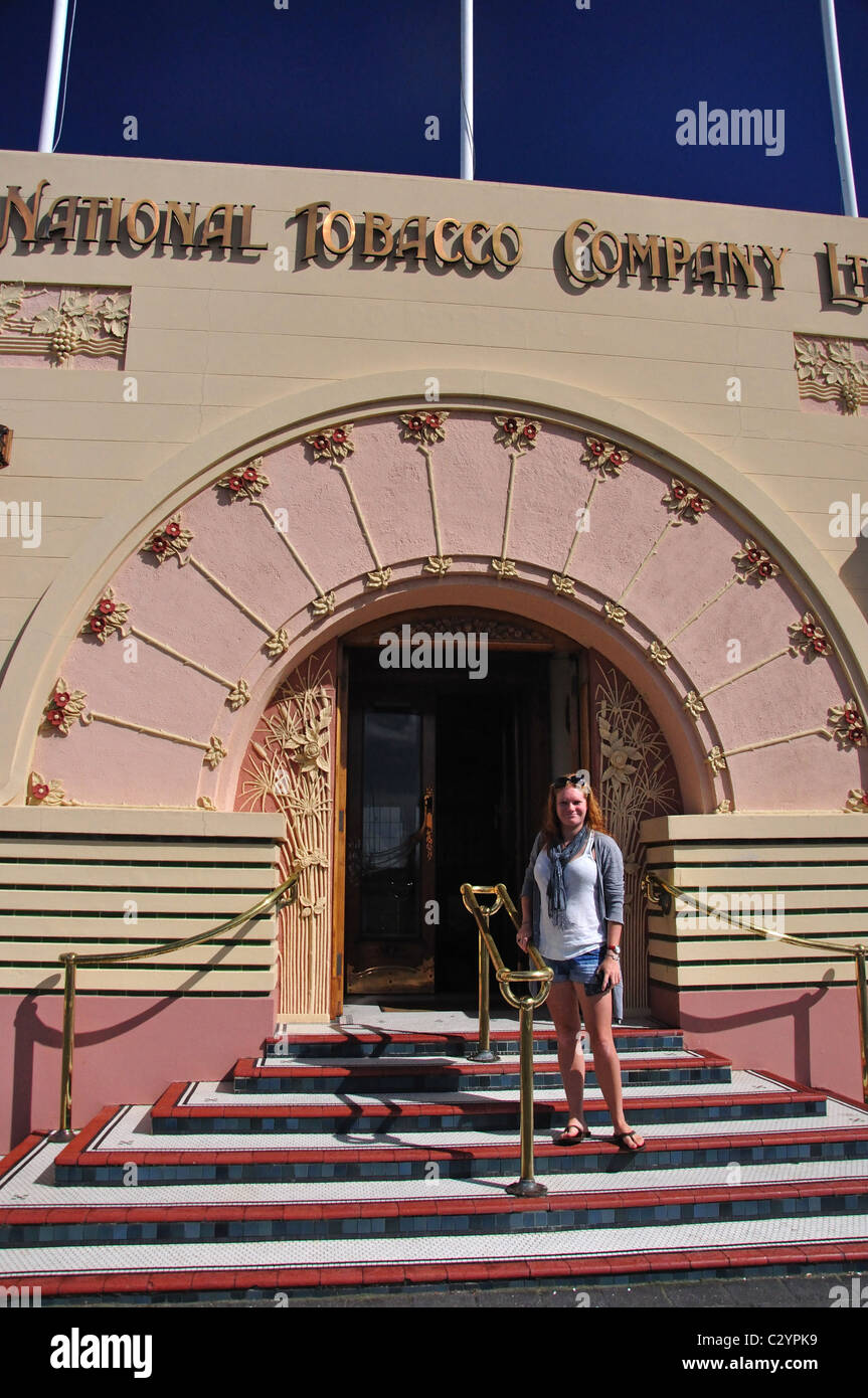 Nationalen Tabak Firma Art Deco Gebäude, Napier, Hawkes Bay, North Island, Neuseeland Stockfoto