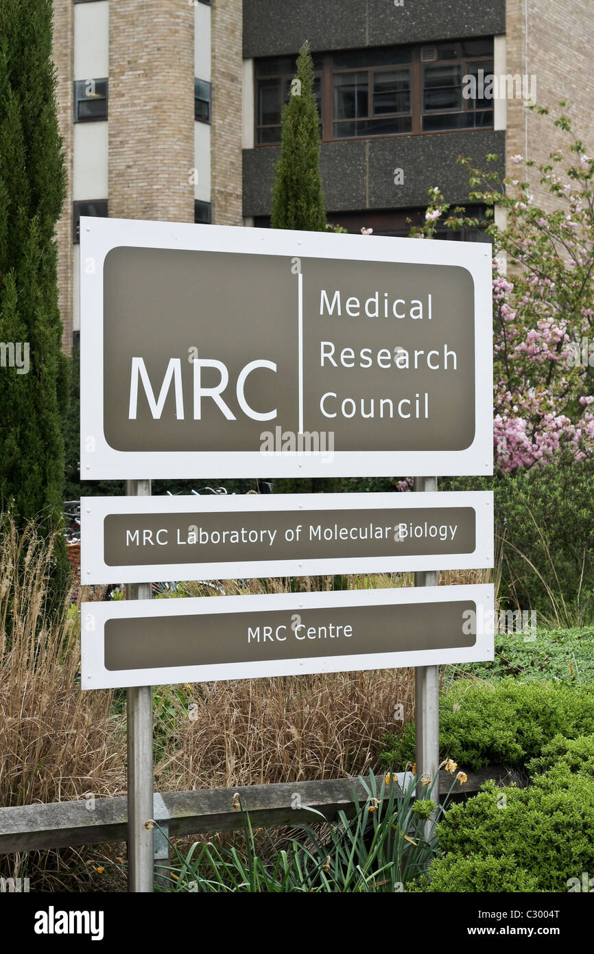 Melden Sie sich für das Medical Research Council auf Addenbrooke, s Krankenhaus vor Ort, Cambridge, UK Stockfoto