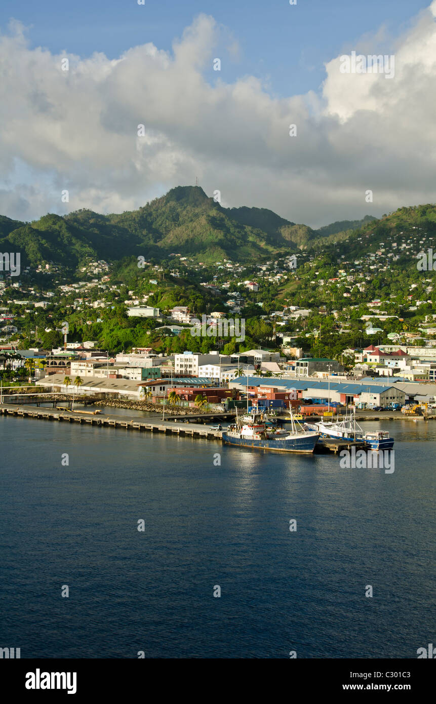 St. Vincent Kingstown Hafen Kai, St. Vincent und die Grenadinen Stockfoto