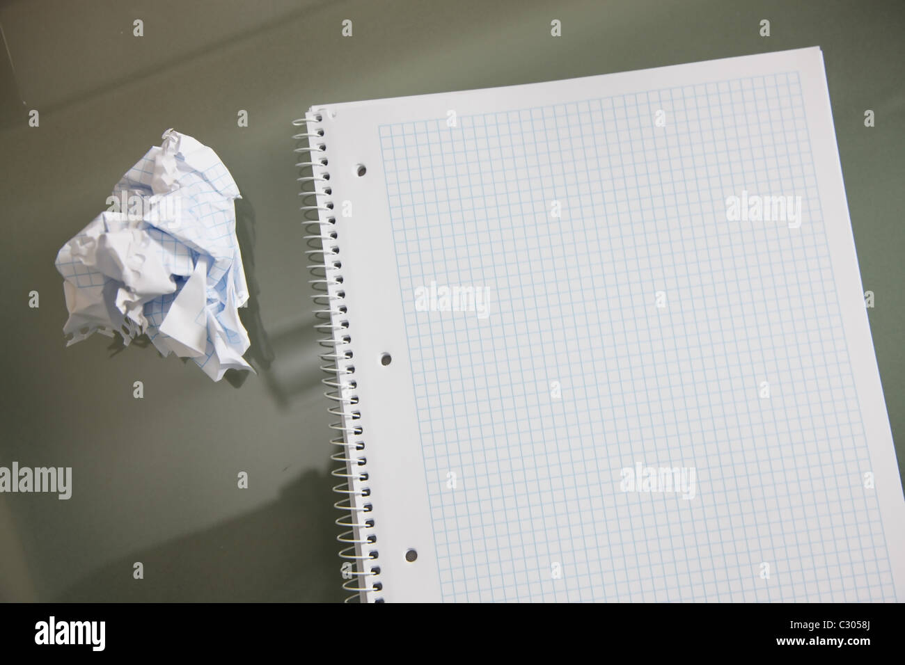 Collegeblock Stockfoto