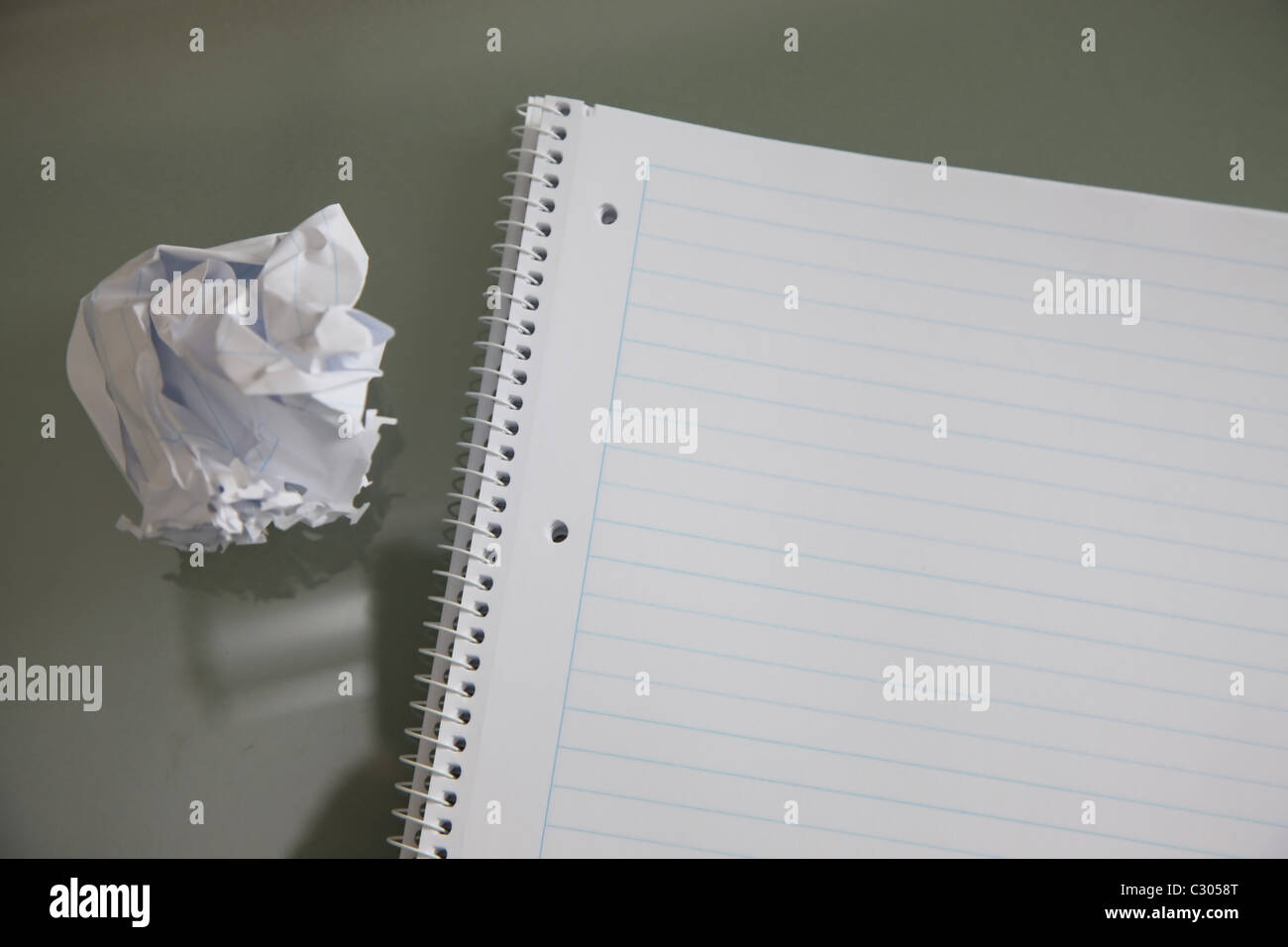 Collegeblock Stockfoto