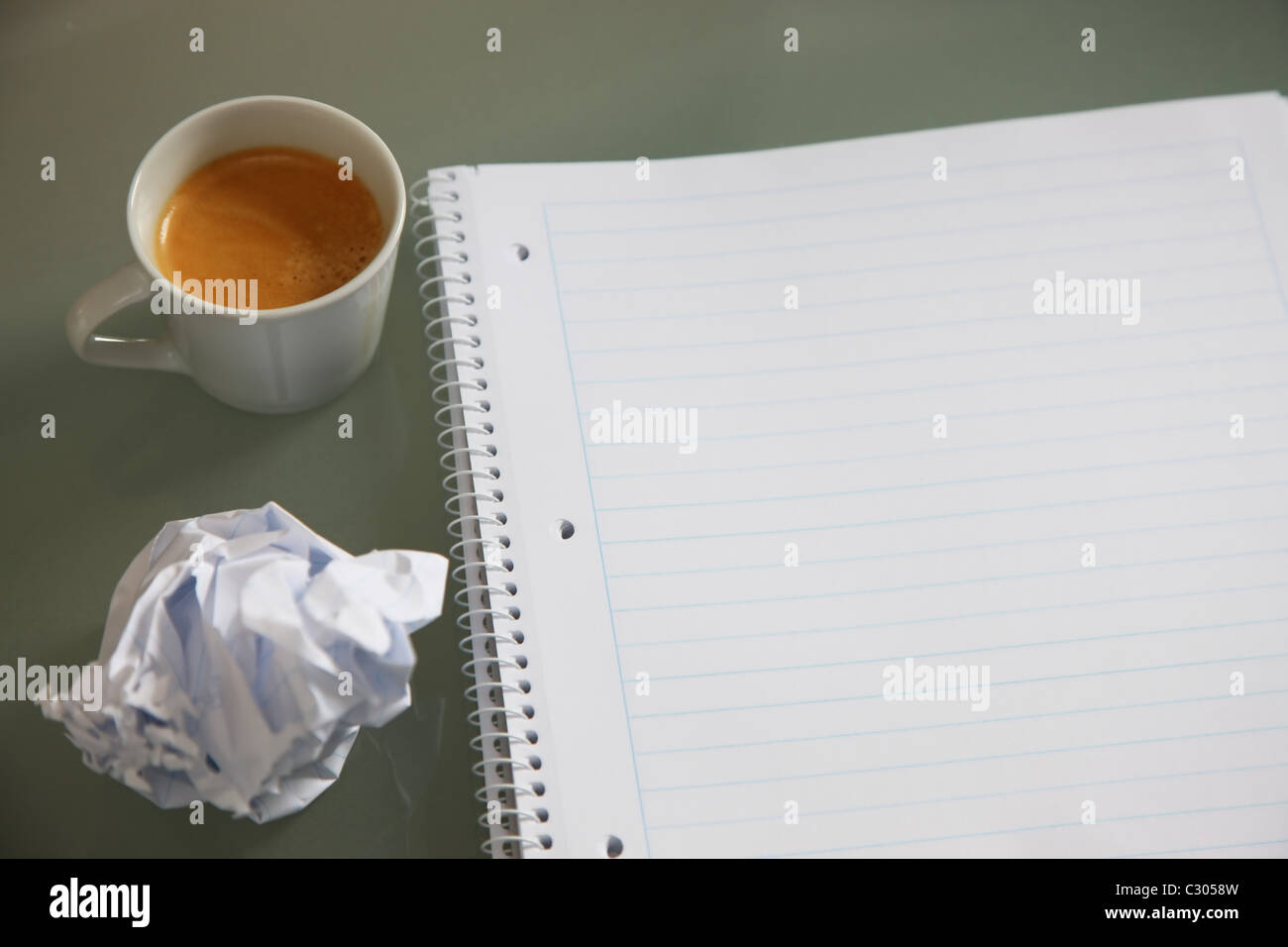 Collegeblock Stockfoto