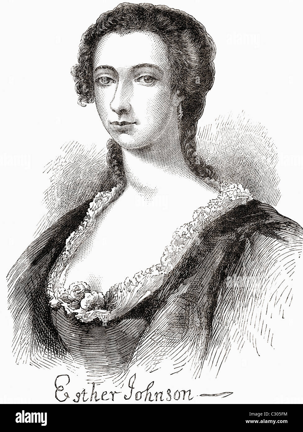 Esther Johnson, 1681 – 1729. Englischen Freund von Jonathan Swift, bekannt als Stella. Von Gullivers Reisen veröffentlicht c.1875 Stockfoto